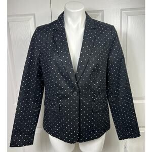Liz Claiborne Women's Black and White Polka Dot Blazer Career Size Medium NWT